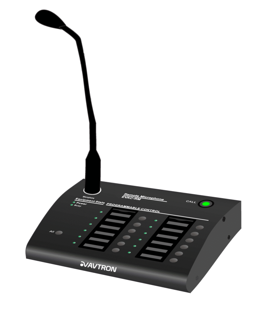 AVTRON 12 Zone EVAC Keypad Paging Station – AP-D612PS