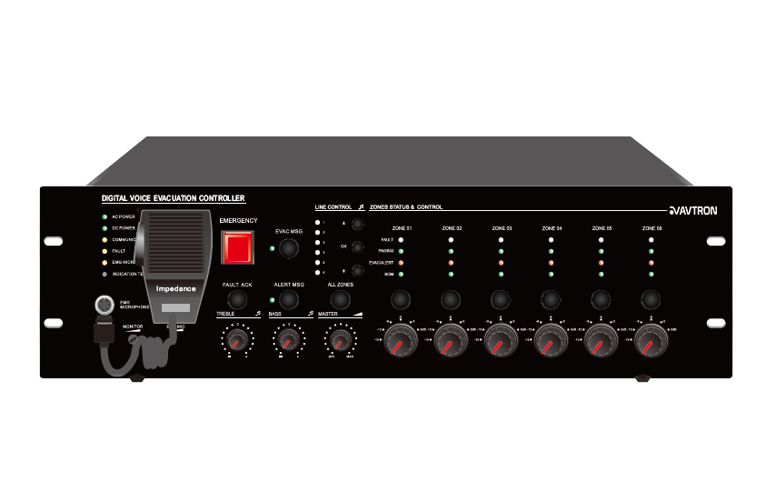 AVTRON 240W 8 Zone Voice Alarm Controller – AP-D824EV
