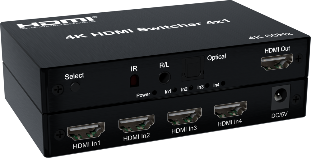 HDMI 4K Switch 4 in 1 Out – AV-HS41S-M