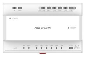 Hikvision 6-Port 2-Wire Distributor with Power - DS-KAD706Y-P
