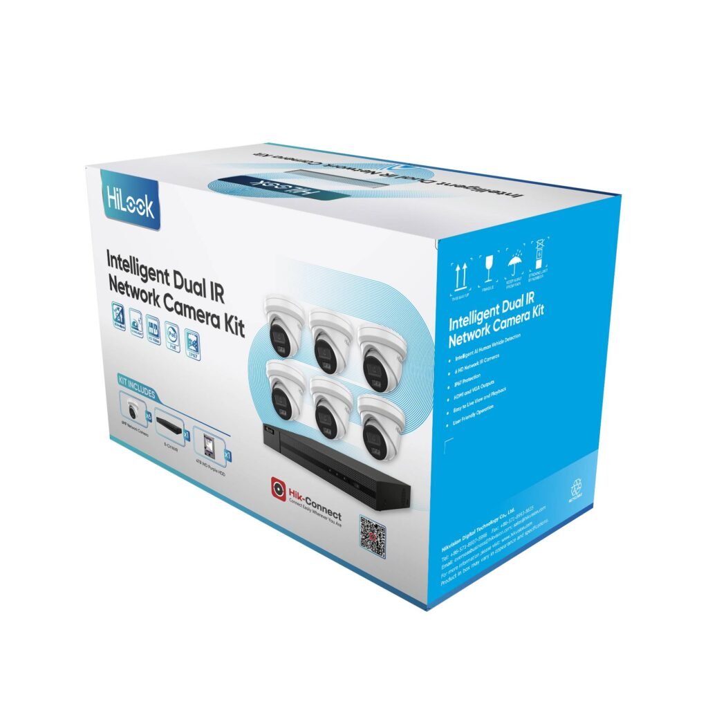 HiLook IK-6486TH-MM/P 8Ch 6 Camera 4TB IP CCTV Kit
