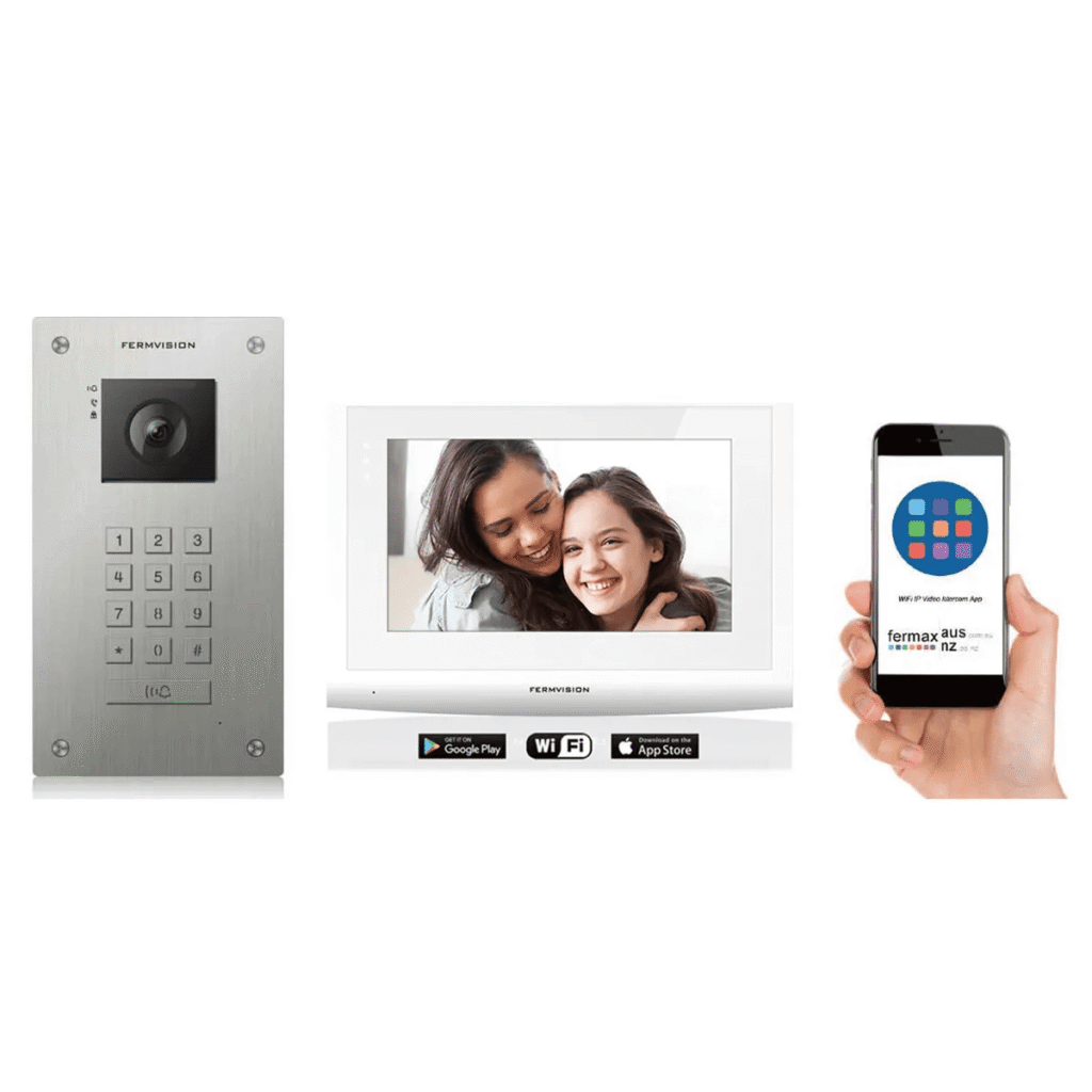 FERMAX Q Series V3W WiFi Flush Mount Intercom Keypad Kit – FVQ-6030APP-V3B