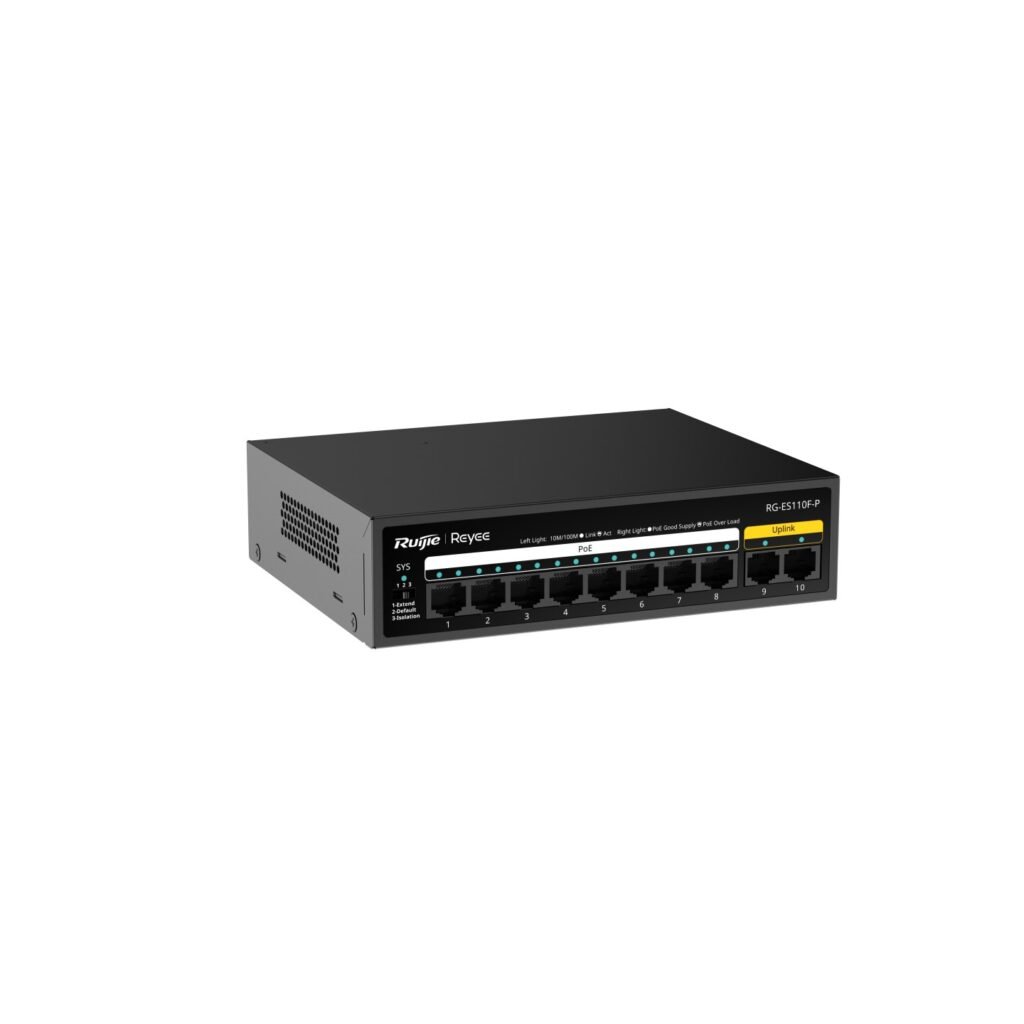 Ruijie Reyee 10-Port 10/100 Mbps Unmanaged PoE Switch – RG-ES110F-P